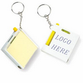 Pocket Square Level Tape Measure Key Tag/Chain With Note Pad & Pen